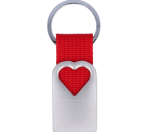 heart metal key ring
